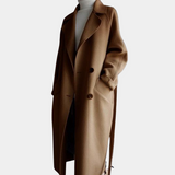 Langer mantel für damen – Braun