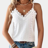 Kedlira | Damen Sommer Oberteil | Elegant – Weiß