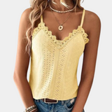 Kedlira | Damen Sommer Oberteil | Elegant – Gelb