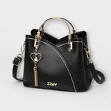 Nanulia - Elegante Damenhandtasche aus Hochwertigem PU-Leder, Vielseitig Nutzbar mit Praktischen Innentaschen – Schwarz