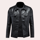 Stylisch - moderne bikerjacke für herren – Schwarz