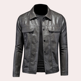 Stylisch - moderne bikerjacke für herren – Grau