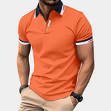 Rory - Elegantes oranges Herren Poloshirt – Orange