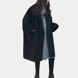 Oversize-trenchcoat damen - carola – Schwarz