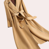 Izabela | Eleganter langer Damenmantel – Khaki