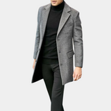 Stilvoller langer herrenmantel für einen eleganten look – Grau