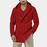 Roderick – luxuriöser herren-wintermantel – Rot