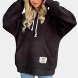 Weicher und warmer hoodie für frauen – Schwarz