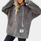 Weicher und warmer hoodie für frauen – Grau