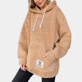 Weicher und warmer hoodie für frauen – Khaki