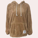 Weicher und warmer hoodie für frauen – Hellbraun