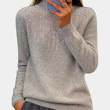 Iris – eleganter und warmer damenpullover – Grau