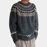 Warmer strickpullover für herren – Grau