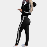 Trendy Damen Jogginganzug - Mila – Schwarz
