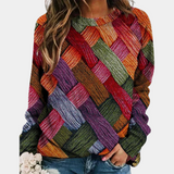 Stilvoller Bunter Damenpullover - Camilla – Orange