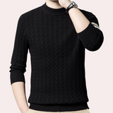 Dietrich – eleganter gestrickter herrenpullover – Schwarz