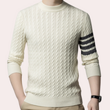 Dietrich – eleganter gestrickter herrenpullover – Weiß