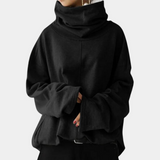 Tallulah – moderner damenpullover mit rollkragen – Schwarz