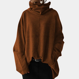 Tallulah – moderner damenpullover mit rollkragen – Kaffee