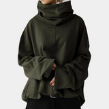 Tallulah – moderner damenpullover mit rollkragen – Dunkelgrün