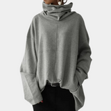 Tallulah – moderner damenpullover mit rollkragen – Grau