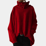 Tallulah – moderner damenpullover mit rollkragen – Rot