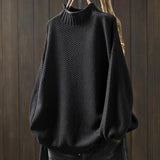 Theodora – eleganter damen-rollkragenpullover – Schwarz