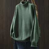 Theodora – eleganter damen-rollkragenpullover – Grün