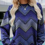 Paula – stylischer und warmer damenpullover – Dunkelblau