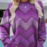Paula – stylischer und warmer damenpullover – Lila