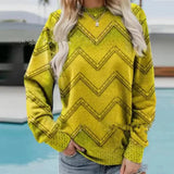 Paula – stylischer und warmer damenpullover – Gelb