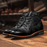 Adalbert – klassische herrenstiefel – Schwarz