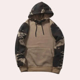 Fritz – stylisches herren-sweatshirt mit kapuze und tarnmuster – Khaki