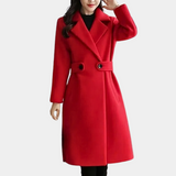 Lange Winterjacke für Damen – Rot