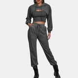 Daciana – elegantes 3-teiliges set für damen – Dunkelgrau
