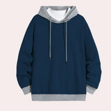 Dimitris – lässiger Herren-Hoodie mit Kordelzug – Blau
