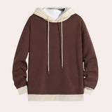Dimitris – lässiger Herren-Hoodie mit Kordelzug – Braun