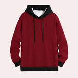 Dimitris – lässiger Herren-Hoodie mit Kordelzug – Rot