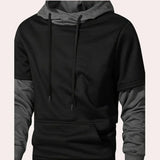 Krzysztof - modischer kapuzenpullover für männer – Schwarz