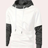 Krzysztof - modischer kapuzenpullover für männer – Weiß