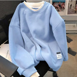 Joana – minimalistisches, locker sitzendes Damen-Sweatshirt – Blau
