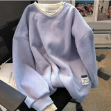 Joana – minimalistisches, locker sitzendes Damen-Sweatshirt – Lila