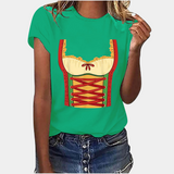 Damen T-Shirt mit Oktoberfest-Bedrucken | Kurzarm – Grün