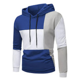 Petar – stylisches herren-sweatshirt mit farbblöcken und Kapuze – Blau