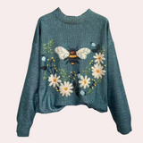 Amira - stylischer pullover für damen – Blauw