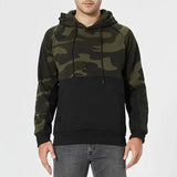 Costas - camouflage-kapuzenpulli für männer mit seitentaschen – Burgundisch