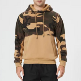 Costas – verstellbarer camouflage-hoodie für herren – khaki