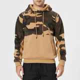 Costas - camouflage-kapuzenpulli für männer mit seitentaschen – Beige