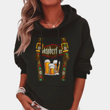 Damen Schwarz Kapuzenpulli | Oktoberfest – Schwarz