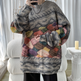 Ferke – bequemer gestrickter herrenpullover in lässiger passform – Aprikose